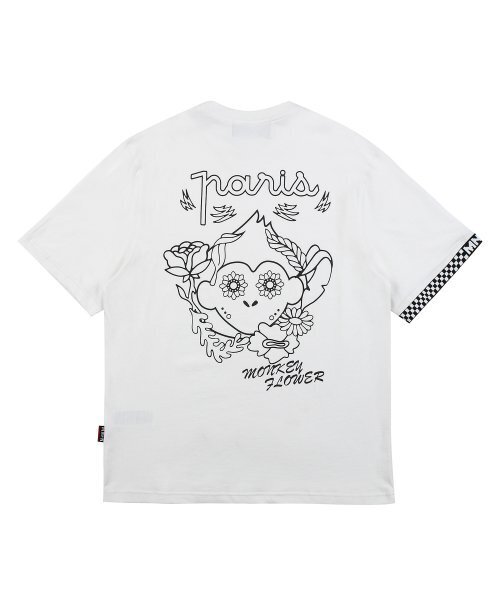 Monkey Flower(モンキーフラワー)の「共用 トロピカルグラフィック レギュラーフィット ベーシック半袖Tシャツ/MM1WTS04U BLUE(Tシャツ/カットソー・メンズ・その他・FREE)」の7枚目の写真