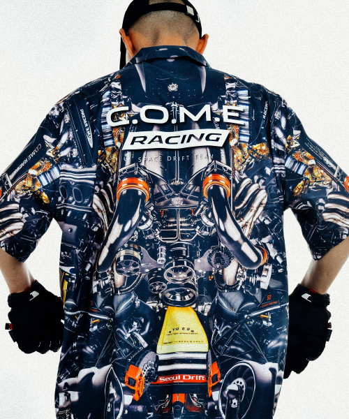 COME（シーオーエムイー）の「[UNISEX] Automobile Parts Camp-Collar Printed Shirt (Black)（シャツ/ブラウス・メンズ・その他・1(M)/2(L)）」の3枚目の写真