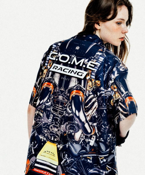 COME（シーオーエムイー）の「[UNISEX] Automobile Parts Camp-Collar Printed Shirt (Black)（シャツ/ブラウス・メンズ・その他・1(M)/2(L)）」の4枚目の写真