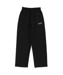 DOUBLE SLASH LOGO STRAIGHT SWEATPANTS (BLACK)