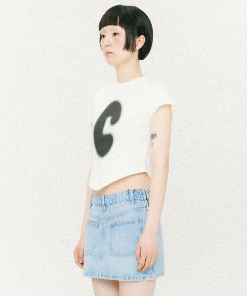 CCORIE(コーリーエ)の「シンボルスカーフクロップ半袖Tシャツホワイト(Tシャツ/カットソー・レディース・その他・FREE)」の6枚目の写真