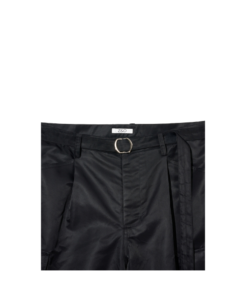 ZNO（ジーアンドオー）の「ナイロンベルト付きカーゴショートパンツ（ブラック）（その他パンツ・メンズ・その他・SMALL/MEDIUM/LARGE）」の4枚目の写真