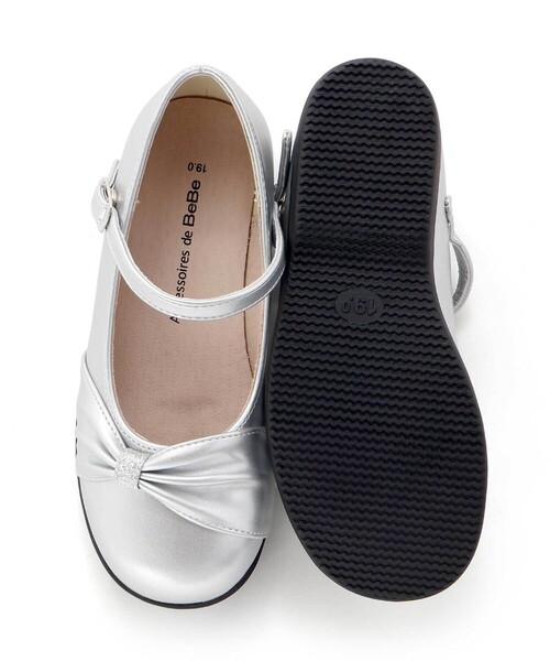 BeBe（ベベ）の「ギャザーリボンストラップシューズ（パンプス・キッズ・グレー・19.0cm/21.0cm/20.0cm/18.0cm）」の13枚目の写真