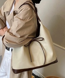 CELENA BEATS（セレナビーツ）の「レザーミックス リボン ショルダー トートバッグ（トートバッグ）」