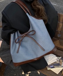 CELENA BEATS（セレナビーツ）の「レザーミックス リボン ショルダー トートバッグ（トートバッグ）」