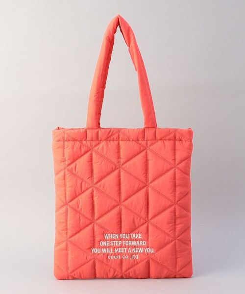 coen(コーエン)の「ロゴ刺繍 幾何柄 キルトトートバッグ【インフルエンサー紹介アイテム】(トートバッグ・レディース・シルバー/ブラック/ライトブルー/その他6/ホワイト/ピンク/ライム・FREE)」の20枚目の写真