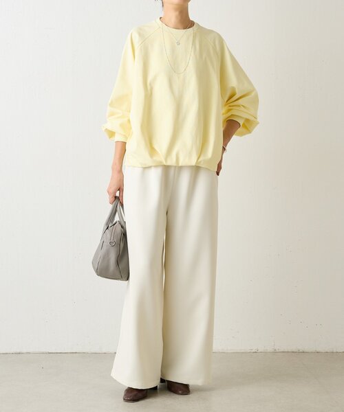 BEARDSLEY（ビアズリー）の「コットン裾バルーンプルオーバー（Tシャツ/カットソー・レディース・レモンイエロー/ミント・FREE）」の6枚目の写真