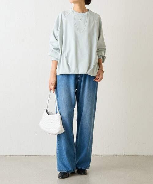 BEARDSLEY（ビアズリー）の「コットン裾バルーンプルオーバー（Tシャツ/カットソー・レディース・レモンイエロー/ミント・FREE）」の13枚目の写真