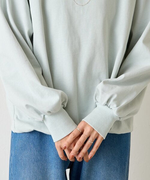 BEARDSLEY（ビアズリー）の「コットン裾バルーンプルオーバー（Tシャツ/カットソー・レディース・レモンイエロー/ミント・FREE）」の17枚目の写真