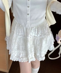 ViViDAY（ビビデー）の「レースギャザーフレアショートスカート（スカート）」