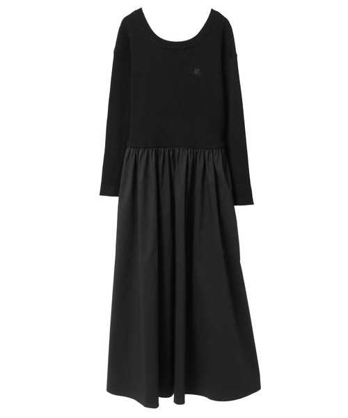 CONVERSE TOKYO(コンバーストウキョウ)の「RIB KNIT DOCKING DRESS(ワンピース・レディース・ブラック/グレー・FREE)」の10枚目の写真