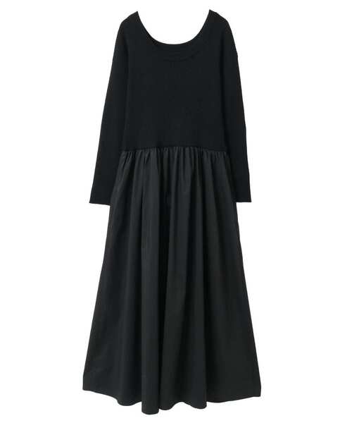 CONVERSE TOKYO(コンバーストウキョウ)の「RIB KNIT DOCKING DRESS(ワンピース・レディース・ブラック/グレー・FREE)」の11枚目の写真