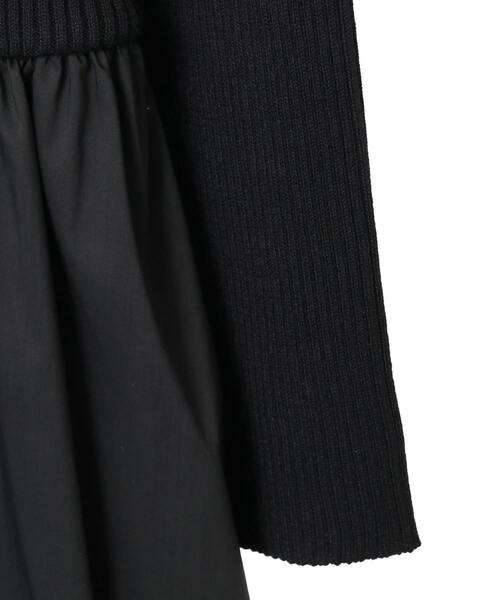 CONVERSE TOKYO(コンバーストウキョウ)の「RIB KNIT DOCKING DRESS(ワンピース・レディース・ブラック/グレー・FREE)」の13枚目の写真