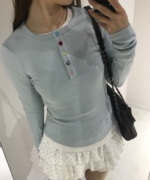 Birthday room（バースデイルーム）の「アソートボタンヘンリーネックカットソー/Assorted Button Henley Neck Top（Tシャツ/カットソー）」