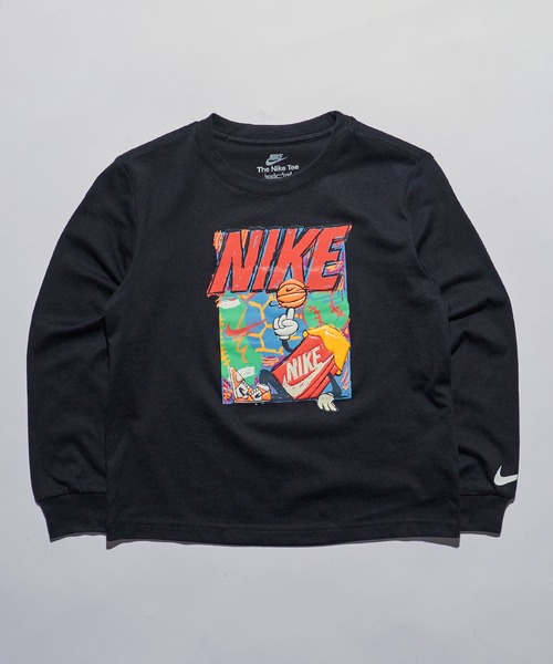 NIKE(ナイキ)の「NIKE/ナイキ バスケットボール クルーネック長袖Tシャツ 2026年春夏(Tシャツ/カットソー・キッズ・ホワイト/ブラック・5/7)」の2枚目の写真