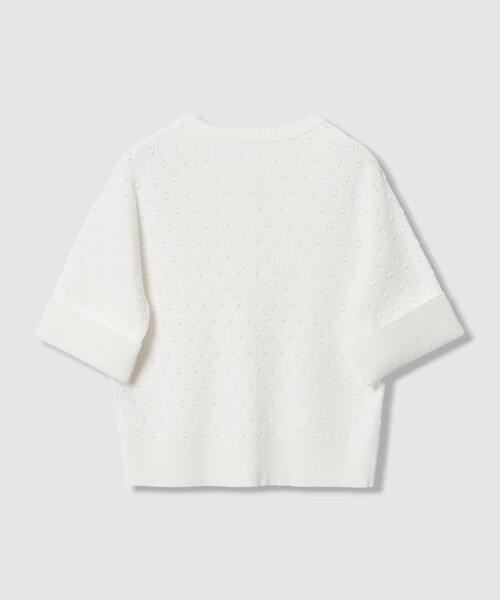 LOULOU WILLOUGHBY(ルルウィルビー)の「【LOULOU WILLOUGHBY】アイレット半袖カーディガン(カーディガン/ボレロ・レディース・オフホワイト/ブラック/イエロー・2)」の15枚目の写真