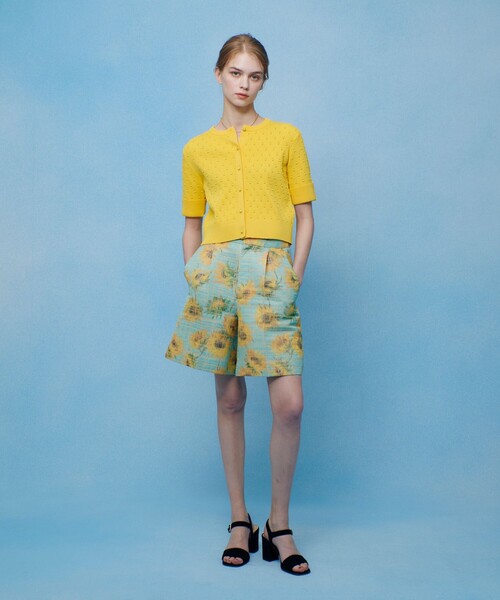 LOULOU WILLOUGHBY(ルルウィルビー)の「【LOULOU WILLOUGHBY】アイレット半袖カーディガン(カーディガン/ボレロ・レディース・オフホワイト/ブラック/イエロー・2)」の22枚目の写真