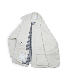 YIYAE（イーエ）の「Checked Work Jacket _ White（ミリタリージャケット）」