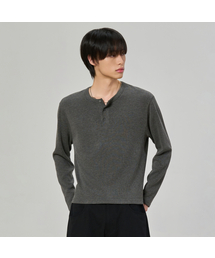 HYOJI（ヒョージ）の「25 FW リブドゴルジヘンリーネッククロップTシャツ（4カラー）（Tシャツ/カットソー）」