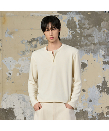 HYOJI（ヒョージ）の「25 FW リブドゴルジヘンリーネッククロップTシャツ（4カラー）（Tシャツ/カットソー）」