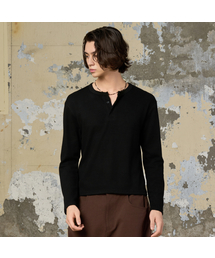 HYOJI（ヒョージ）の「25 FW リブドゴルジヘンリーネッククロップTシャツ（4カラー）（Tシャツ/カットソー）」