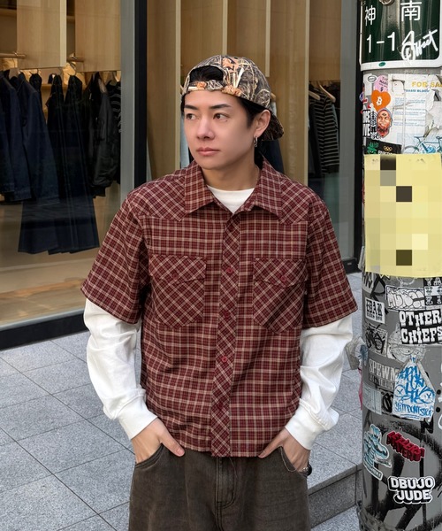 Fake Layered Check Shirt - フェイクレイヤードチェックシャツ