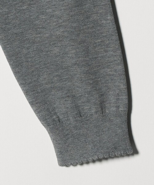 6（ロク）の「＜6(ROKU)＞ コットン ピコット クルーネック ニット（ニット/セーター・レディース・ライム/グレー系・FREE）」の10枚目の写真