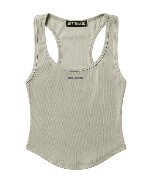 A FEW COMMENTS(アフューコメンツ)の「ピグメントロゴタンクトップ BEIGE(Tシャツ/カットソー・レディース・その他・FREE)」の1枚目の写真