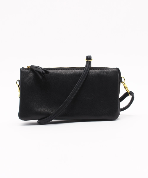 LBC（エルビーシー）の「シュリンク ポシェット財布（財布・レディース・ダークグリーン/ライトブラウン/ブラック/グレー・ONE SIZE）」の2枚目の写真