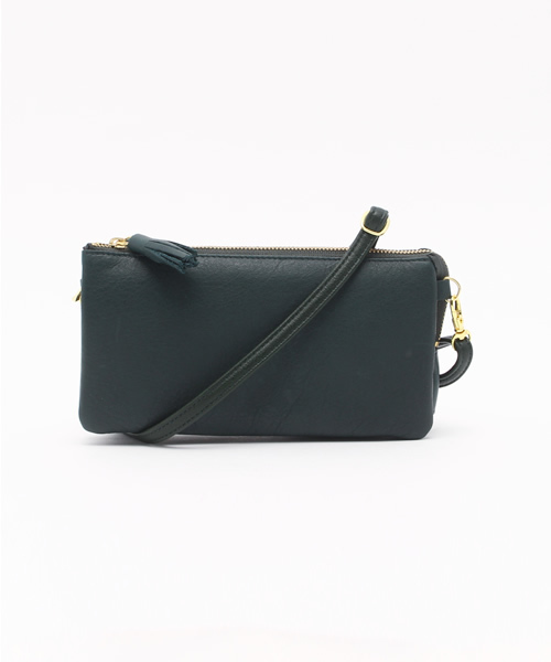 LBC（エルビーシー）の「シュリンク ポシェット財布（財布・レディース・ダークグリーン/ライトブラウン/ブラック/グレー・ONE SIZE）」の4枚目の写真