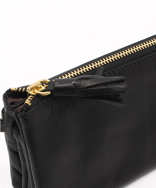 LBC（エルビーシー）の「シュリンク ポシェット財布（財布・レディース・ダークグリーン/ライトブラウン/ブラック/グレー・ONE SIZE）」の7枚目の写真