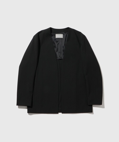 ADAM ET ROPE'(アダムエロペ)の「【DELEGANT】 ルームジャケット / セットアップ対応(ノーカラージャケット・メンズ・チャコールグレー/ブラウン系その他2/ブラック・L/M/S)」の2枚目の写真