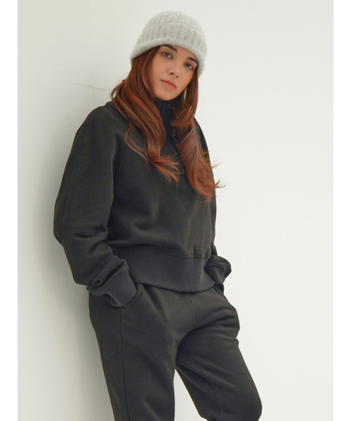 ACUD（アクド）の「(起毛) ハイネックハーフジップスウェットシャツ _ブラック（スウェット・レディース・ブラック・FREE）」の5枚目の写真