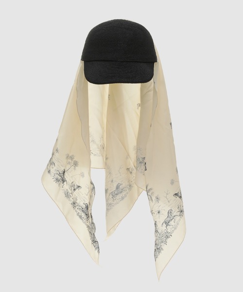 DAIRIKU(ダイリク)の「Scarf Docking Straw Cap(キャップ・メンズ・ブラック/ライトブラウン・7 1/4/7 5/8)」の8枚目の写真
