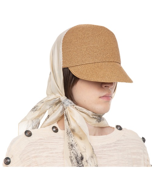 DAIRIKU(ダイリク)の「Scarf Docking Straw Cap(キャップ・メンズ・ブラック/ライトブラウン・7 1/4/7 5/8)」の6枚目の写真