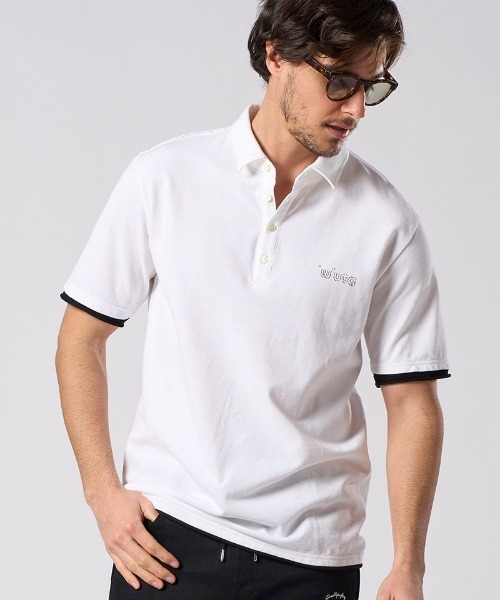 wjk(ダヴルジェイケイ)の「mhs2511- cut-off polo S-S(printed) ポロシャツ(705 mw04i)(ポロシャツ・メンズ・ブラック系その他/ダークグレー/ホワイト・XL/L/M/S)」の13枚目の写真