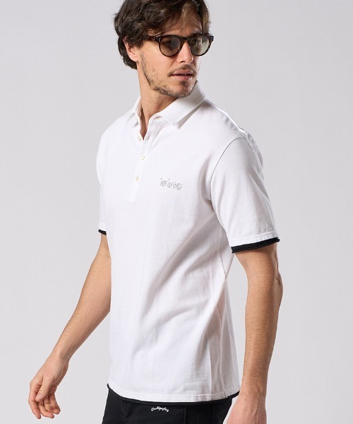 wjk(ダヴルジェイケイ)の「mhs2511- cut-off polo S-S(printed) ポロシャツ(705 mw04i)(ポロシャツ・メンズ・ブラック系その他/ダークグレー/ホワイト・XL/L/M/S)」の14枚目の写真