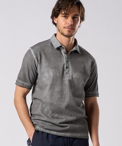 wjk(ダヴルジェイケイ)の「mhs2511- cut-off polo S-S(printed) ポロシャツ(705 mw04i)(ポロシャツ・メンズ・ブラック系その他/ダークグレー/ホワイト・XL/L/M/S)」の18枚目の写真