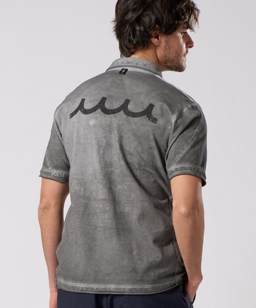 wjk(ダヴルジェイケイ)の「mhs2511- cut-off polo S-S(printed) ポロシャツ(705 mw04i)(ポロシャツ・メンズ・ブラック系その他/ダークグレー/ホワイト・XL/L/M/S)」の20枚目の写真