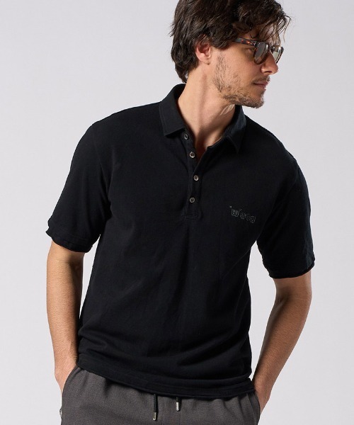 wjk(ダヴルジェイケイ)の「mhs2511- cut-off polo S-S(printed) ポロシャツ(705 mw04i)(ポロシャツ・メンズ・ブラック系その他/ダークグレー/ホワイト・XL/L/M/S)」の22枚目の写真