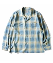 Revo.（レボ）の「HOUSTON ヒューストン INDIGO HB OMBRE CHECK L/S SHIRT インディゴ ヘリンボーン オンブレーチェック オープンカラー 長袖シャツ（シャツ/ブラウス）」