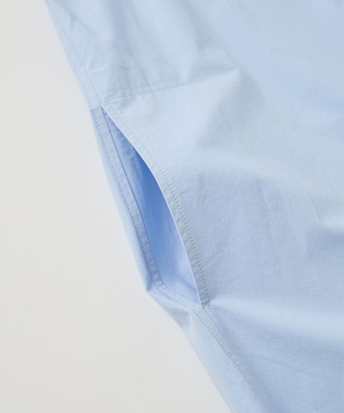 LA MARINE FRANCAISE(マリン フランセーズ)の「ロングシャツ(ワンピース・レディース・ホワイト/サックスブルー/ブルー・FREE)」の6枚目の写真