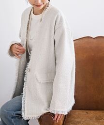 rps（アールピーエス）の「ツイードノーカラージャケット（ノーカラージャケット）」