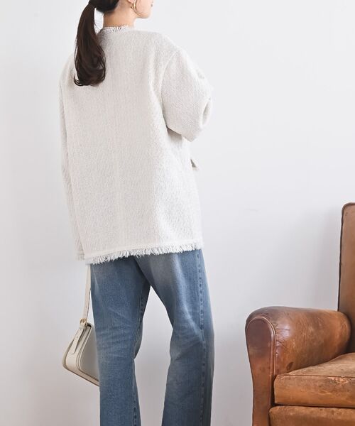 rps(アールピーエス)の「ツイードノーカラージャケット(ノーカラージャケット・レディース・ブラック系その他2/ブラック/オフホワイト・フリー)」の16枚目の写真