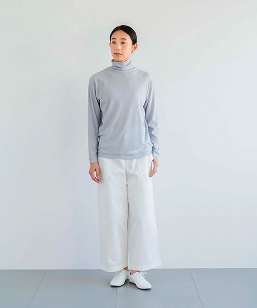 D(ディー)の「コットンピケのペインターパンツ(その他パンツ・レディース・ブラック/ホワイト・MEDIUM)」の3枚目の写真