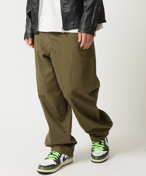 HANES(ヘインズ)の「【HANES/ヘインズ】ワイドフィットノータックパンツ /チノパン ワイドパンツ(チノパンツ・メンズ・ブラック/カーキ/ベージュ・S/M/L/LL)」の17枚目の写真