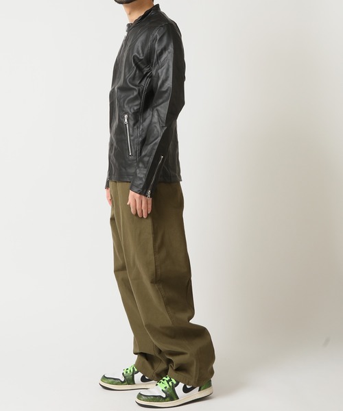 HANES(ヘインズ)の「【HANES/ヘインズ】ワイドフィットノータックパンツ /チノパン ワイドパンツ(チノパンツ・メンズ・ブラック/カーキ/ベージュ・S/M/L/LL)」の20枚目の写真