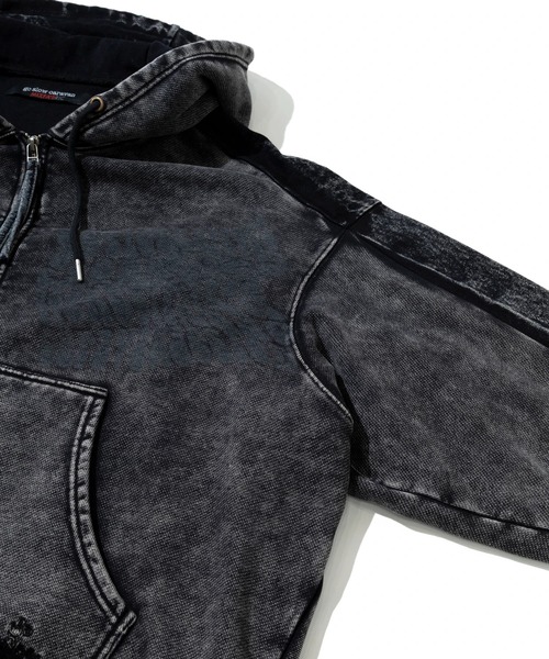 go slow caravan(ゴースローキャラバン)の「MIX FAB ルーズ ZIPパーカー HARD WASH(パーカー・メンズ・ブラック系その他2/アイボリー・MEDIUM/LARGE)」の5枚目の写真