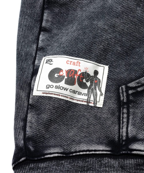 go slow caravan(ゴースローキャラバン)の「MIX FAB ルーズ ZIPパーカー HARD WASH(パーカー・メンズ・ブラック系その他2/アイボリー・MEDIUM/LARGE)」の8枚目の写真