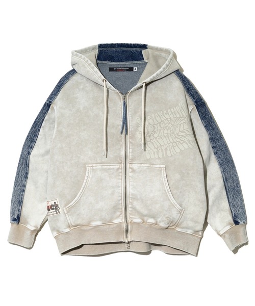 go slow caravan(ゴースローキャラバン)の「MIX FAB ルーズ ZIPパーカー HARD WASH(パーカー・メンズ・ブラック系その他2/アイボリー・MEDIUM/LARGE)」の14枚目の写真